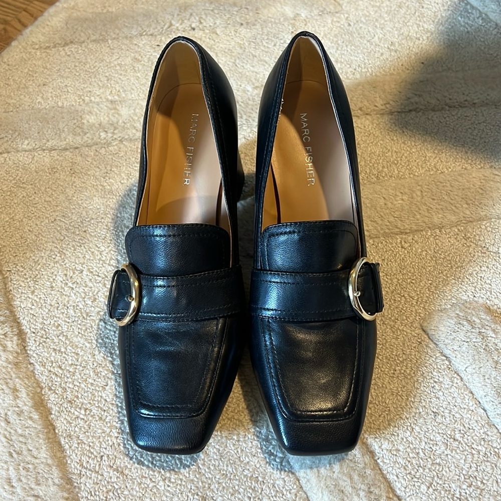 Black block heels